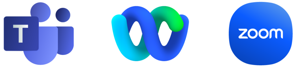 Teams, Webex, Zoom